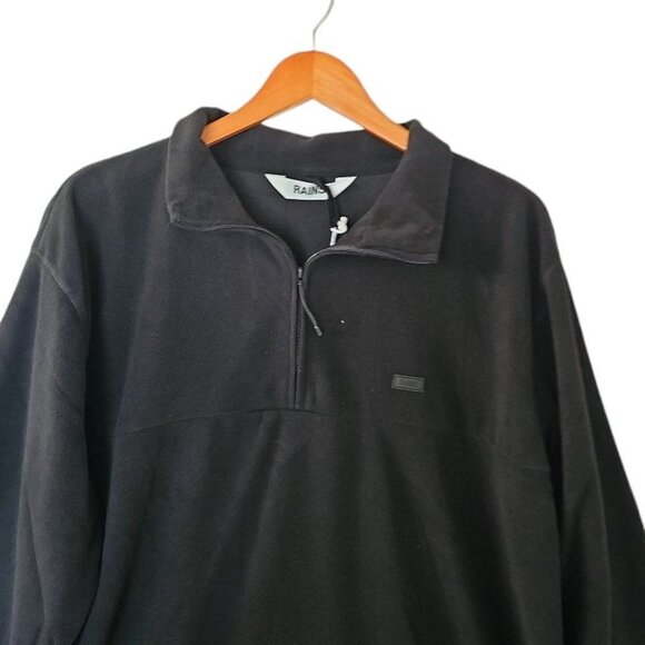 RAINS Addis Fleece Half Zip Pullover Shirt Black Men’s Plus Size XXL NWT - Picture 6 of 11